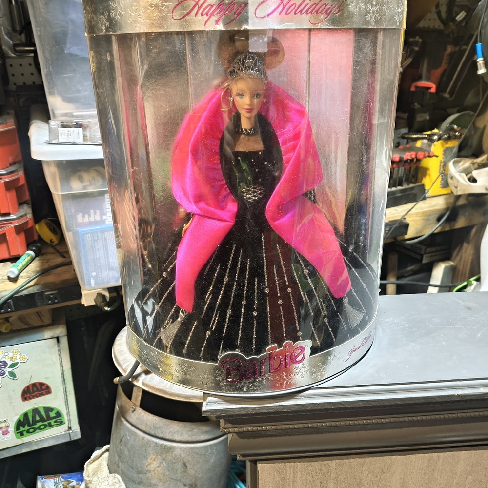 Barbie Holiday Doll in Vibrant Pink and Classic Black